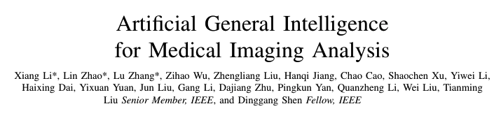 Artificial General Intelligence for Medical Imaging Analysis